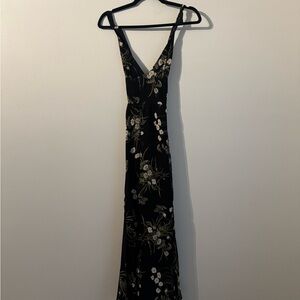 Elegant Black Floral Dress